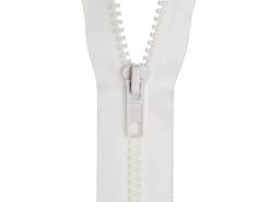 Chunky Fashion Zip- Open End- 40cm (16 Inch)- 101 WHITE