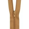 Dress Zip- 30cm (12 Inch)- 274 BROWN GOLD -Clothing Fabrics Shop 013812 274browng a 2