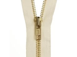 Metal Zip- Open End- 70cm (28 Inch)- 102 CREAM
