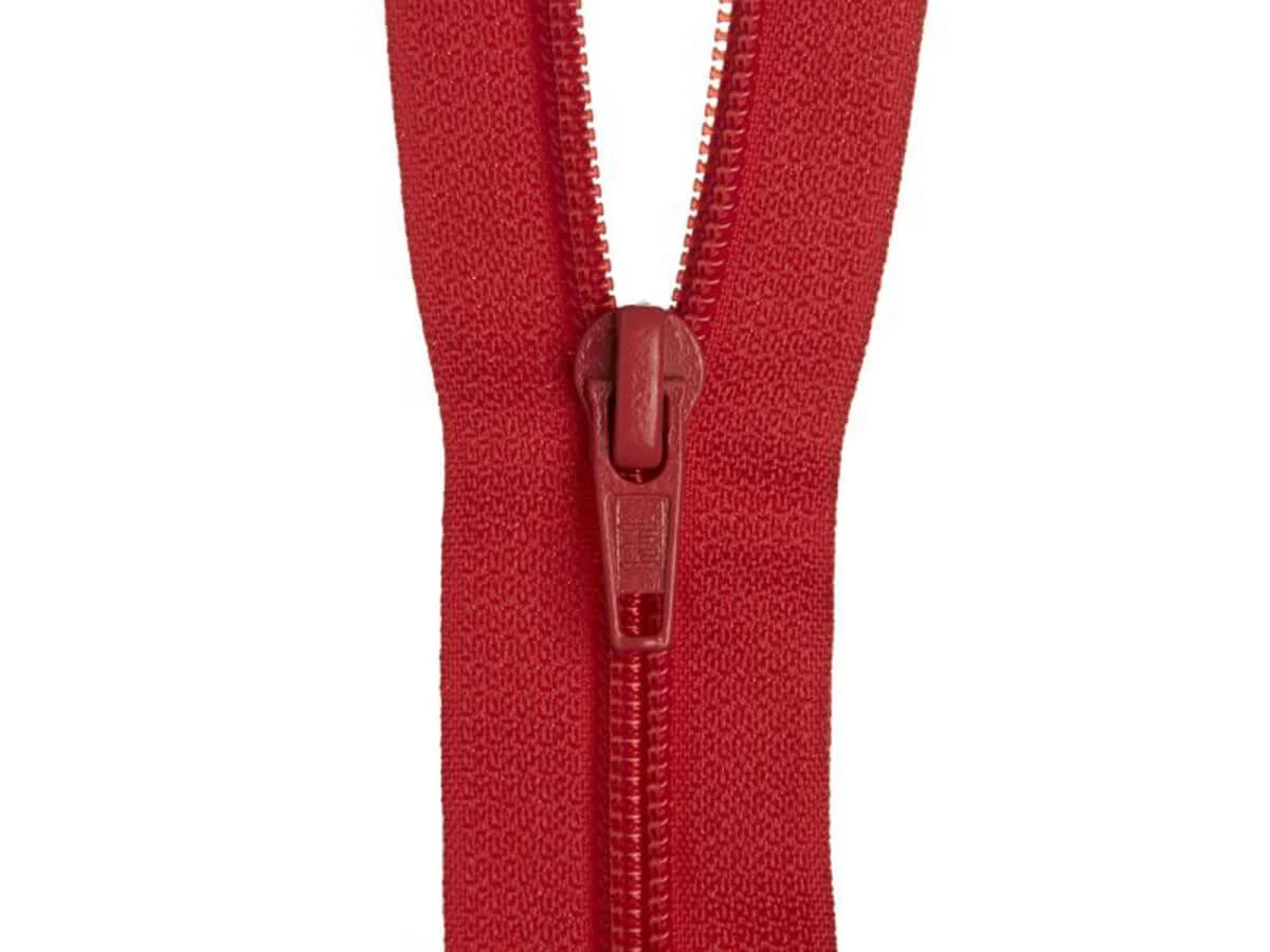 Open End Zip- 51cm (20 Inch)- 145 RED 3 Open End Zip- 51cm (20 Inch)- 145 RED