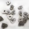 20mm Silver Heart Button- FB289 -Clothing Fabrics Shop 20220114 104210