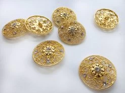 32mm Filigree Diamante Button- FB315