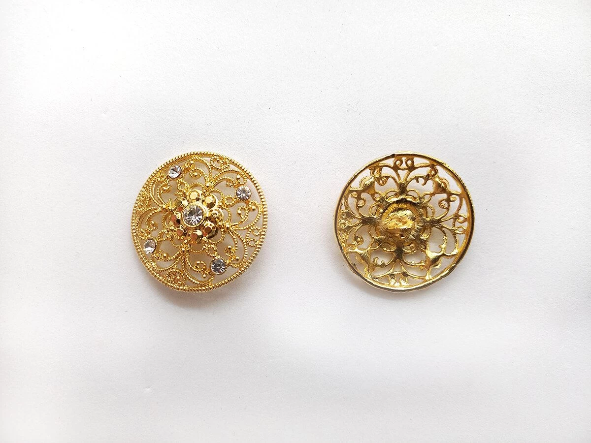 32mm Filigree Diamante Button- FB315 4 32mm Filigree Diamante Button- FB315 - Image 2