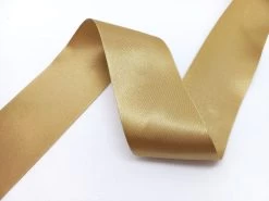 Double Sided Satin Ribbon- 50mm- 6835 STRAW