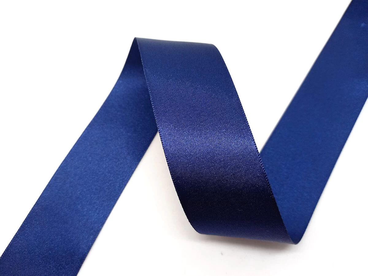 Double Sided Satin Ribbon- 35mm- 13 NAVY 3 Double Sided Satin Ribbon- 35mm- 13 NAVY