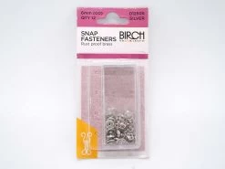 Snap Fasteners- 6mm- Silver- Pack Of 12
