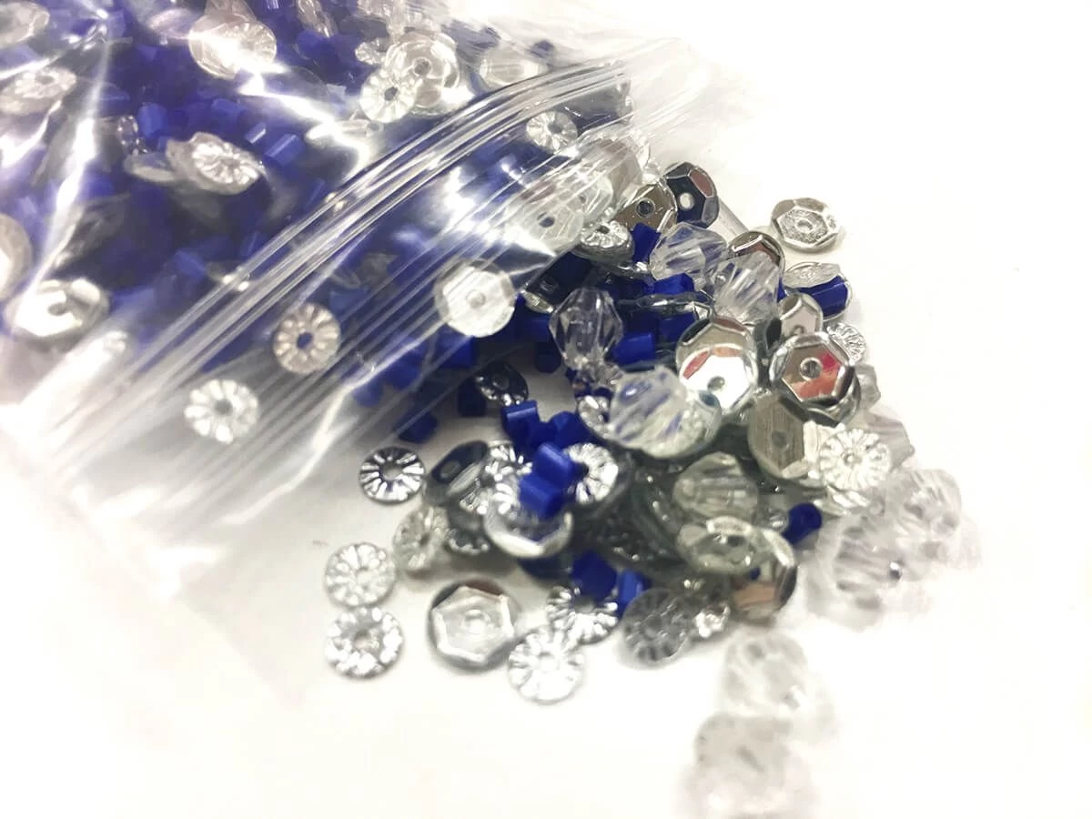 Sequin & Bead Pack- Royal & Silver #022 4 Sequin & Bead Pack- Royal & Silver #022 - Image 2