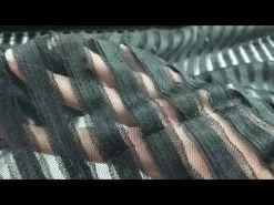 Ribbon Ruffle Stripe Tulle- Black #1665 -Clothing Fabrics Shop hqdefault 15 111