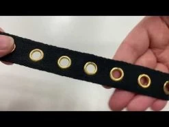Cotton Eyelet Tape - Gold On Black #3448 -Clothing Fabrics Shop hqdefault 20 128