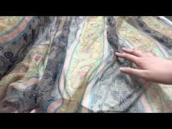 Orchard Garden Silk Georgette- Blue Stripe #5877 9 Orchard Garden Silk Georgette- Blue Stripe #5877 -Clothing Fabrics Shop hqdefault 40 106