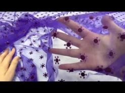 Glitter Flower Net #6201 -Clothing Fabrics Shop hqdefault 41 302