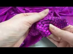 Holographic Crocodile Spandex- Pink #6340 -Clothing Fabrics Shop hqdefault 41 355