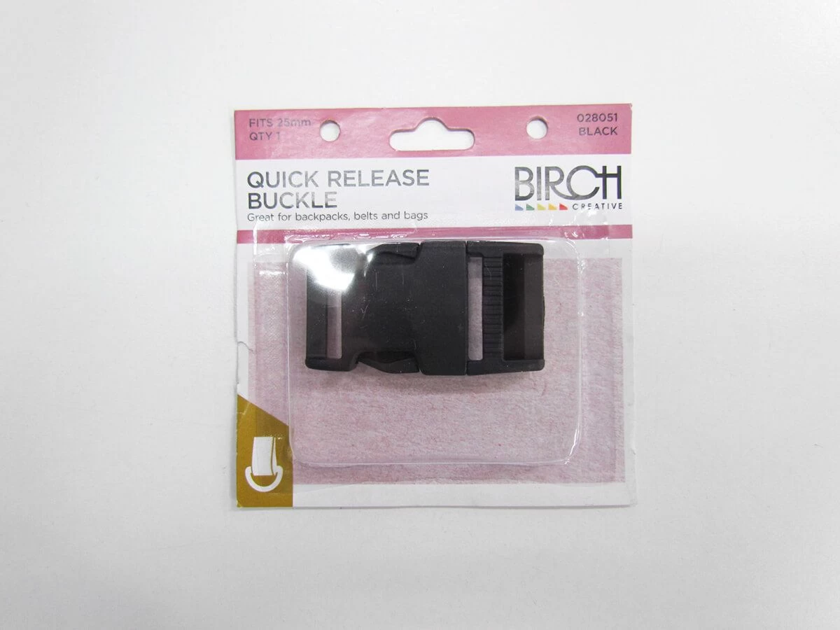 Quick Release Buckle- 25mm- Black 3 Quick Release Buckle- 25mm- Black