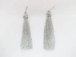 Metallic Tassel Silver- 2pk- RW602