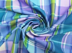 Pastel Tartan Sorbtek® Moisture Management Micro Eyelet Knit #8611