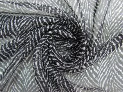 Inkblot Chevron Silk Chiffon #8655