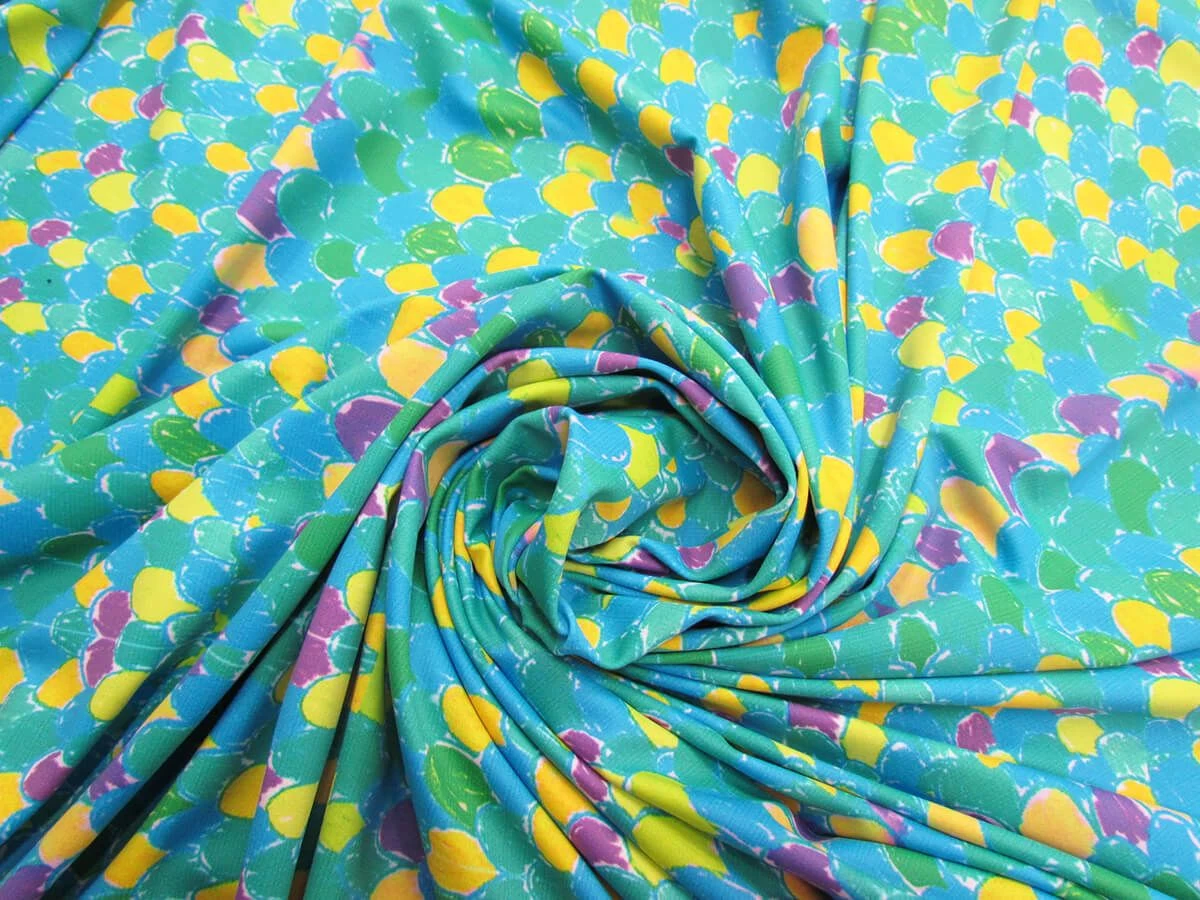 85cm Panel- Crayon Scales Spandex #6107 3 85cm Panel- Crayon Scales Spandex #6107