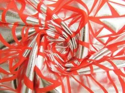 Shatter Shards Foile Spandex- Radioactive Orange #8708