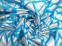 Shatter Shards Foile Spandex- Bayside Blue #8709