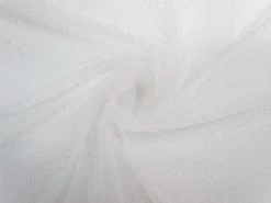Glitter Net- Silver On White #8759