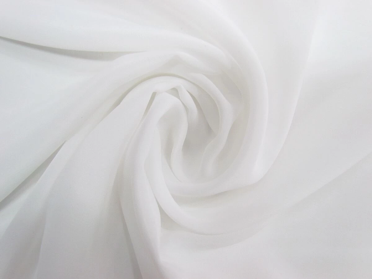 Lightweight Crepe- Goose Feather White #8766 3 Lightweight Crepe- Goose Feather White #8766