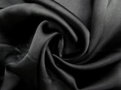 Slub Weave Linen Viscose Blend- Raven Black #8915