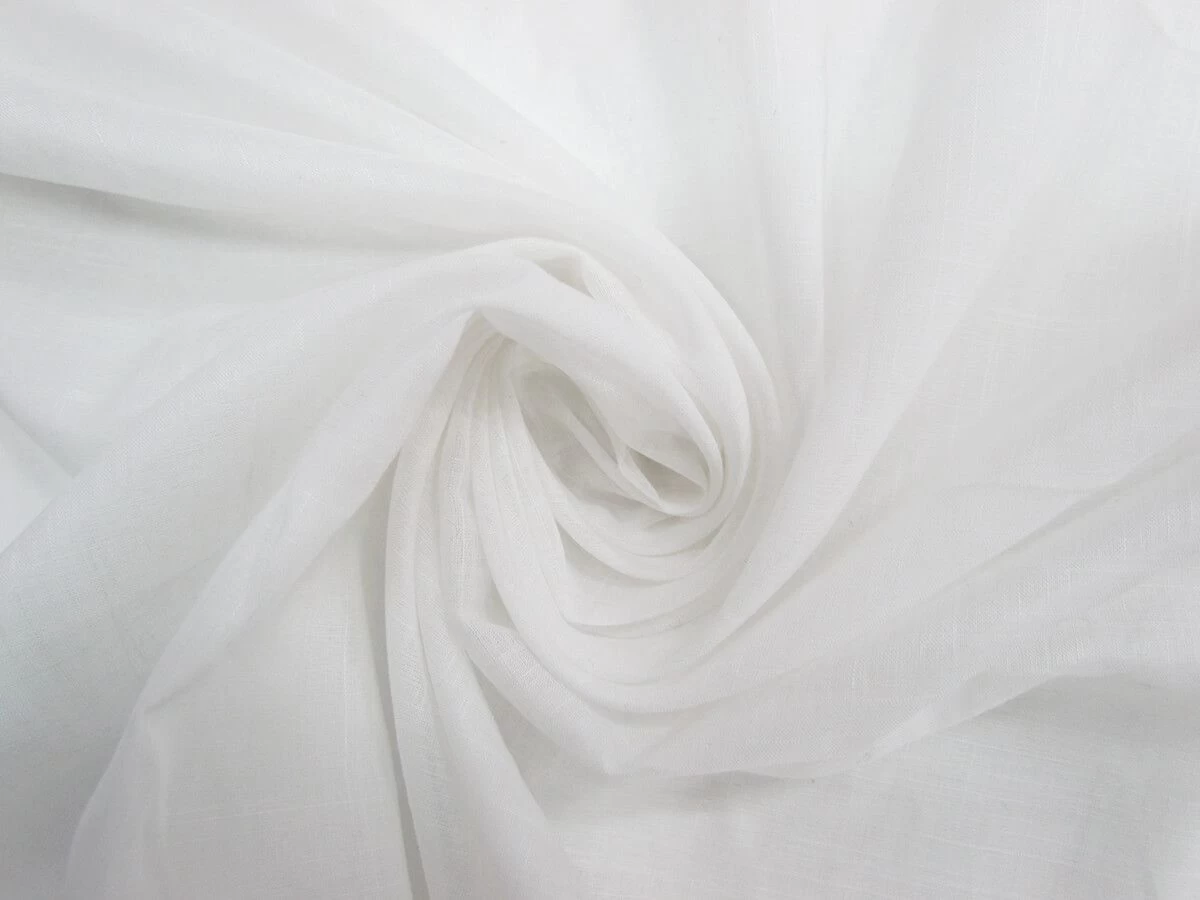 Slub Weave Cotton Voile- Wisteria White #9007 3 Slub Weave Cotton Voile- Wisteria White #9007