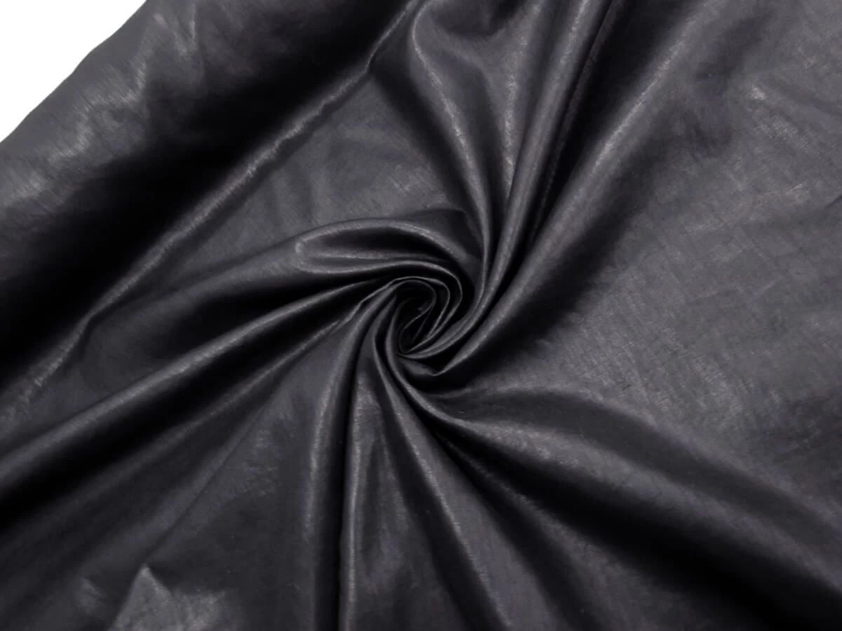 Coated Linen- Deep Charcoal Blue #9045 4 Coated Linen- Deep Charcoal Blue #9045 - Image 2