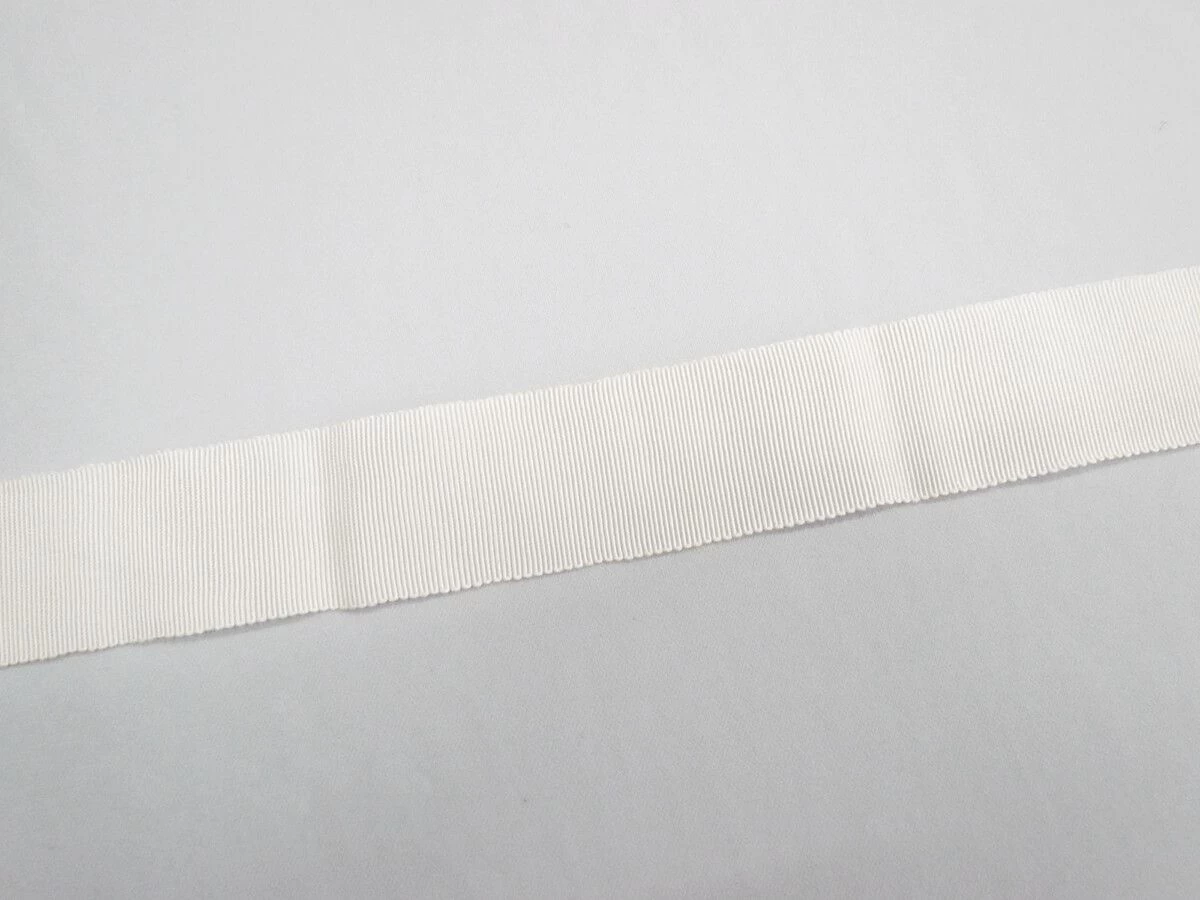 32mm Viscose Petersham Ribbon- Cream #T091 5 32mm Viscose Petersham Ribbon- Cream #T091 - Image 3