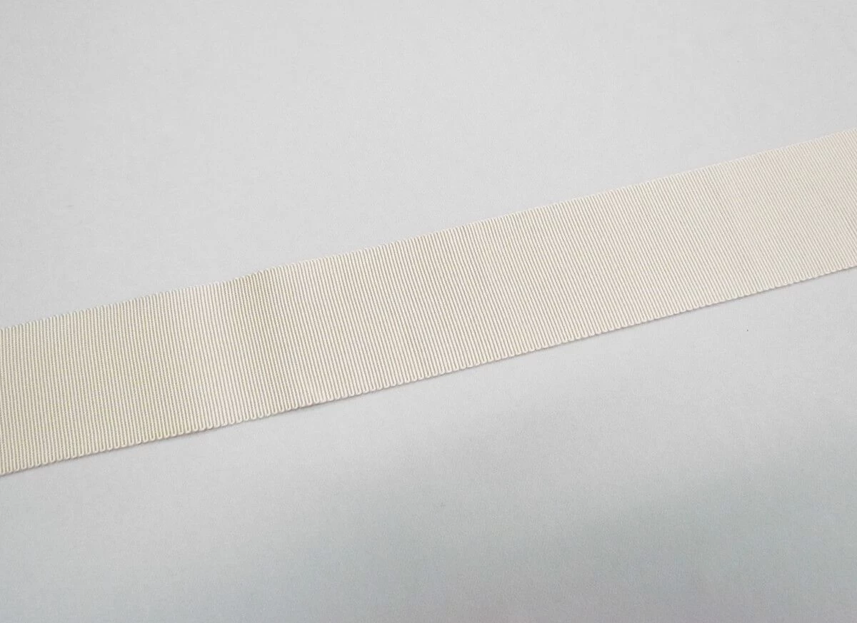 38mm Viscose Petersham Ribbon- Natural #T093 5 38mm Viscose Petersham Ribbon- Natural #T093 - Image 3
