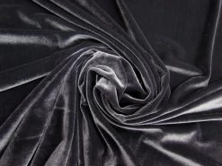 2Way Stretch Velvet- Slate #4996