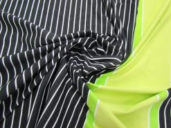 Laser Light Stripe Spandex 68cm Panel- Lime #3147
