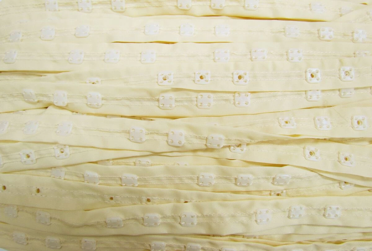 Square Snap Fastener Tape- Cream #509 3 Square Snap Fastener Tape- Cream #509
