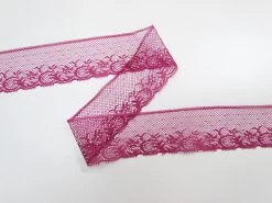 40mm Fine Lace Trim- Passion Pink #362 -Clothing Fabrics Shop img 3348 1 1