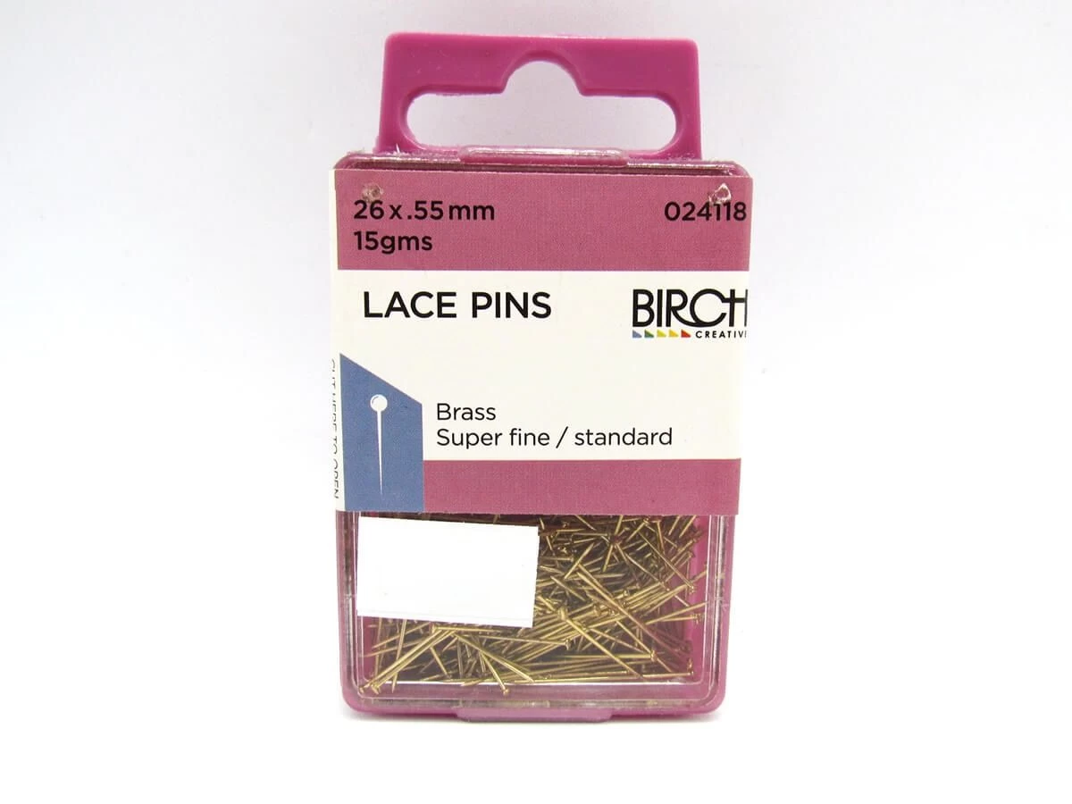 Lace Pins- Brass- 26x.55mm- 15g Pack 3 Lace Pins- Brass- 26x.55mm- 15g Pack