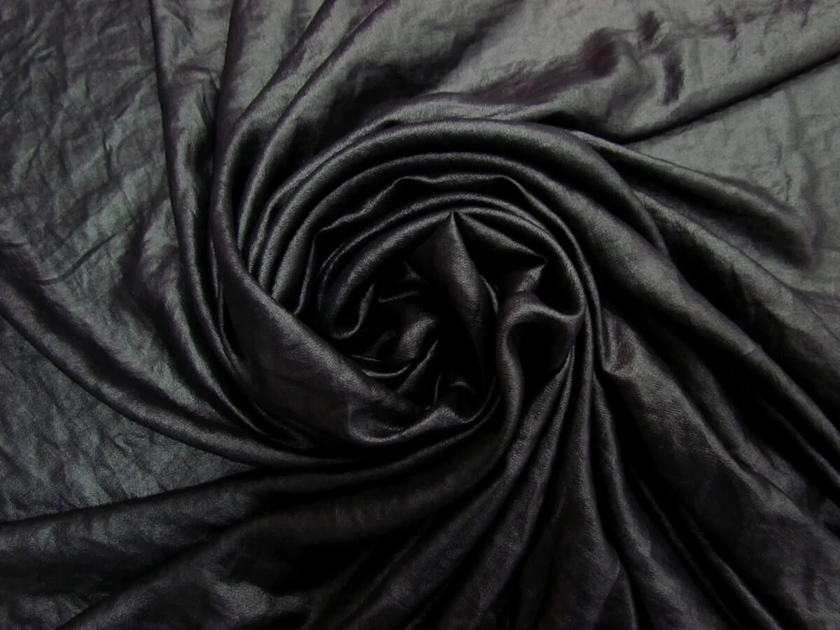 Wet Look Chiffon- Shiny Black #6941 3 Wet Look Chiffon- Shiny Black #6941