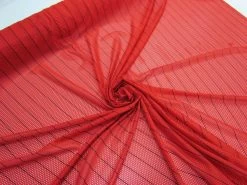 Striped Basketball Mesh- Hot Red #6978 -Clothing Fabrics Shop img 3612 3 1