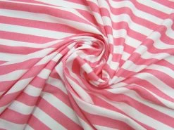 Soft Interlock Jersey- Pink Lemonade Stripe #5190
