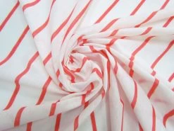 Thin Stripe Lightweight Jersey- Grapefruit #5194