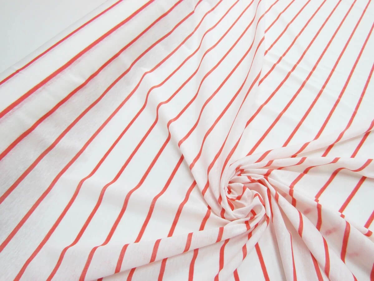 Thin Stripe Lightweight Jersey- Grapefruit #5194 5 Thin Stripe Lightweight Jersey- Grapefruit #5194 - Image 3