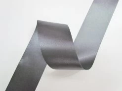 Double Sided Satin Ribbon- 50mm- 669 SMOKE GREY