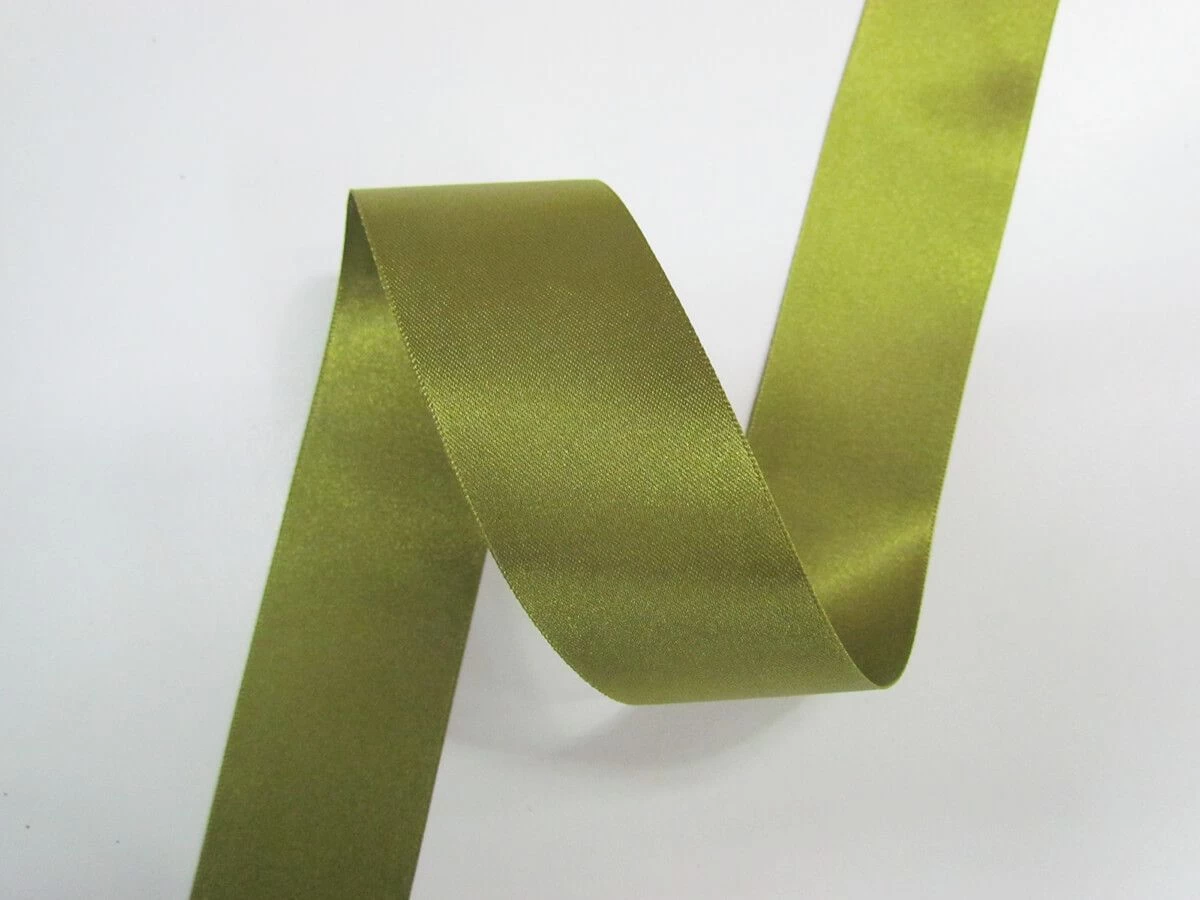Double Sided Satin Ribbon- 35mm- 79 MOSS 3 Double Sided Satin Ribbon- 35mm- 79 MOSS
