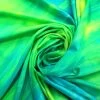 Tie Dye Shiny Spandex- Yellow / Green / Blue #7170 -Clothing Fabrics Shop img 4404