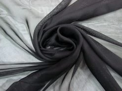 Lightweight Gauzy Silk- Black #7172
