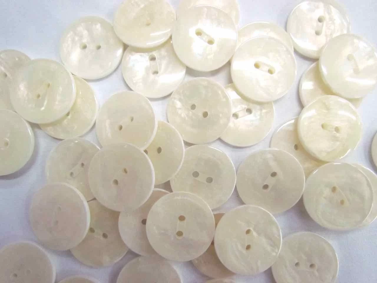 White Shell Finish Couture Buttons- CB237 3 White Shell Finish Couture Buttons- CB237