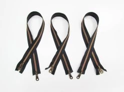 45cm Black TRW51- 2 Slider Open End Zip- 3 Pack