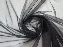 300cm Wide Soft Tulle- Fine Black #7418