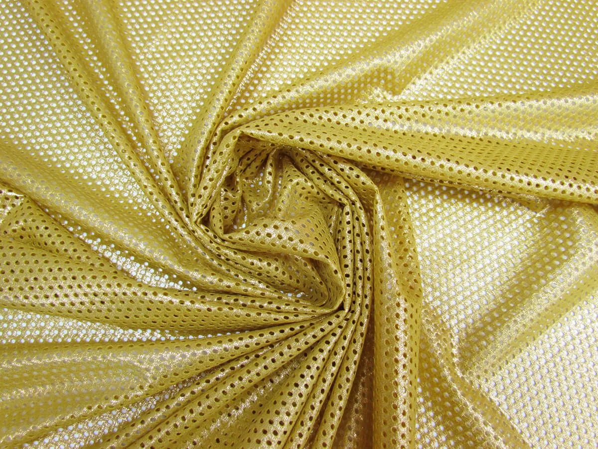 Stretch Eyelet Mesh- Luxe Gold #5531 3 Stretch Eyelet Mesh- Luxe Gold #5531