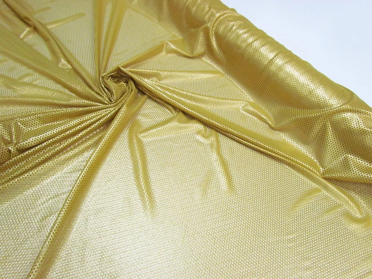 Stretch Eyelet Mesh- Luxe Gold #5531 4 Stretch Eyelet Mesh- Luxe Gold #5531 - Image 2