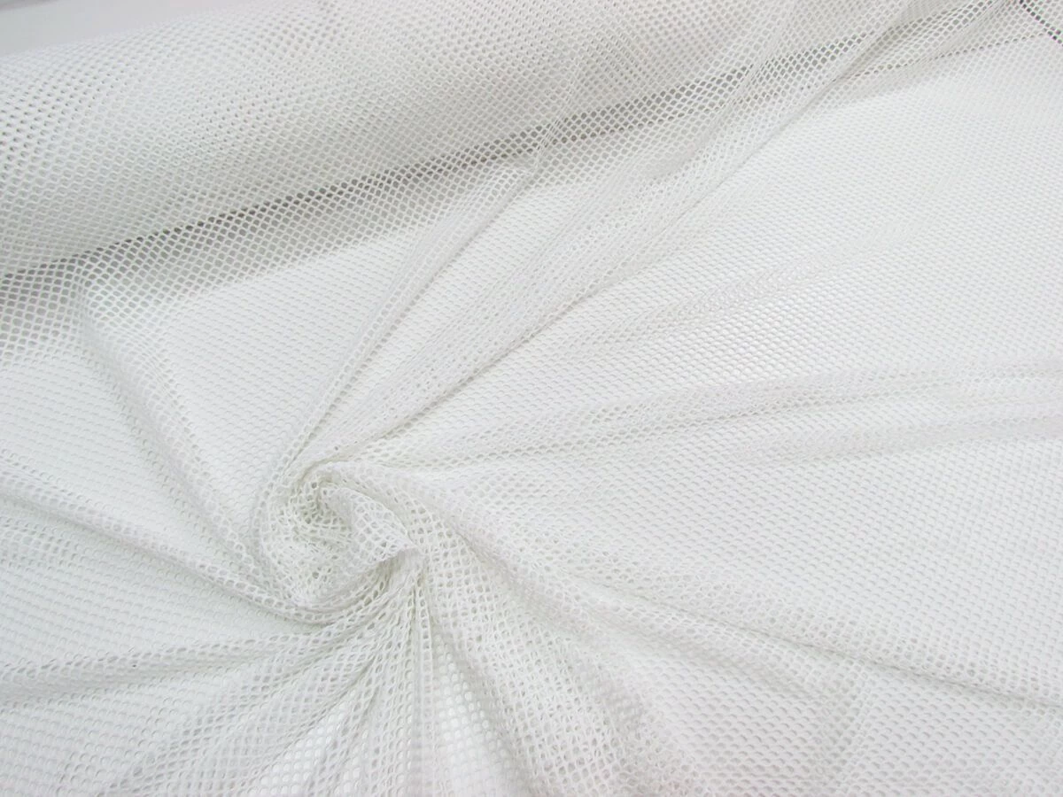 Wide Stretch Fishnet Mesh- Creamy White #7502 4 Wide Stretch Fishnet Mesh- Creamy White #7502 - Image 2